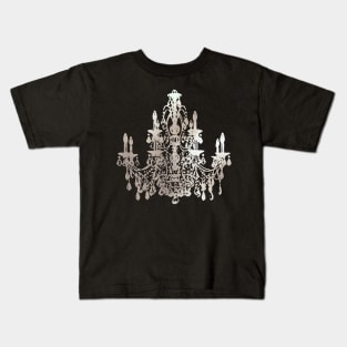 Crystal Chandelier, Faux Silver Kids T-Shirt